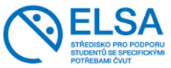 Logo Střediska pro podporu studentů se specifickými potřebami ELSA